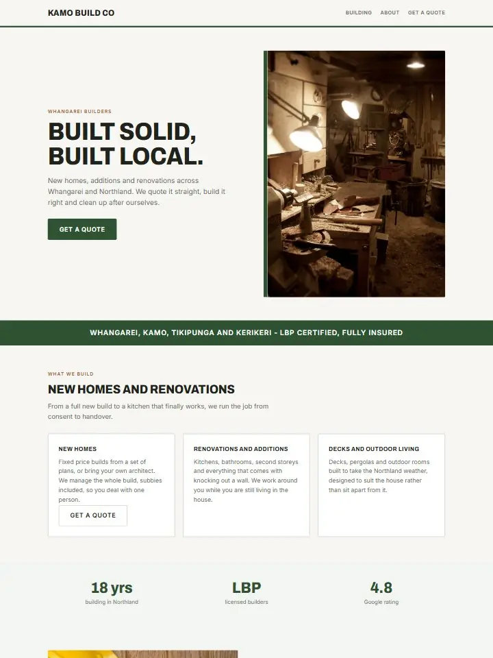 The Builder Kit - site preview