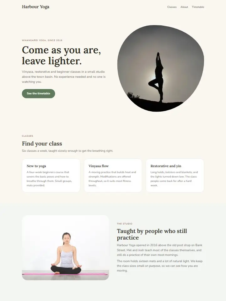 The Yoga Kit - site preview